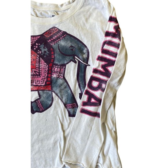 Sgt. Fletcher Girls Youth XL Top White Elephant Boho Mumbai Long Sleeve Cotton - Picture 2 of 8